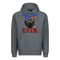 Rock best dad ever american flag Premium Hoodie - Artiststas