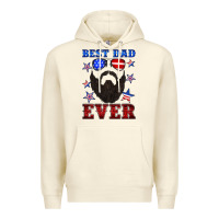 Best Dad Ever American Flag Premium Hoodie | Teevron