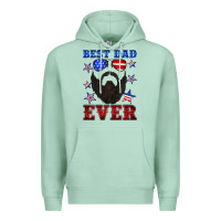 Seafoam best dad ever american flag Premium Hoodie - Artiststas