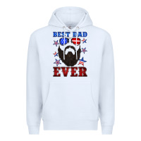 White best dad ever american flag Premium Hoodie - Artiststas