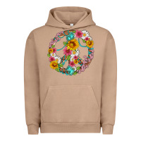 Pigment Burro floral peace sign with gemstone Urban Hoodie - Artiststas