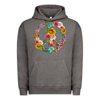 Pigment Tornado floral peace sign with gemstone Urban Hoodie - Artiststas