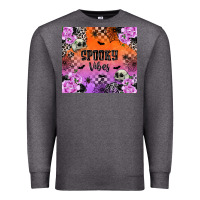 Charcoal Heather spooky vibes Premium Sweatshirt - texasbilliewilder