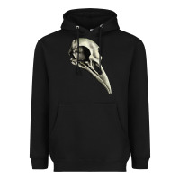 Black Raven Skull Heavyweight Hoodie - RanaPortraitStore