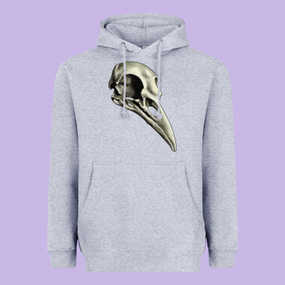 Heavyweight Hoodie Raven Skull