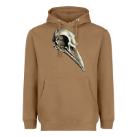 Toasted Coconut Raven Skull Heavyweight Hoodie - RanaPortraitStore