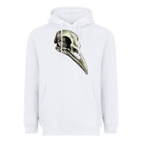White Raven Skull Heavyweight Hoodie - RanaPortraitStore