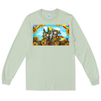 Matcha 2 donkeys sunflower Long Sleeve Tee - BarkalooDesign