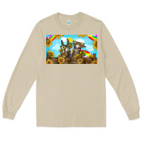 Mushroom 2 donkeys sunflower Long Sleeve Tee - BarkalooDesign
