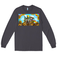 Smoke 2 donkeys sunflower Long Sleeve Tee - BarkalooDesign