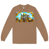 Toasted Coconut 2 donkeys sunflower Long Sleeve Tee - BarkalooDesign