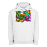 Pigment Lunar Rock cactus peace sign flowers and tie dye Urban Hoodie - Artiststas
