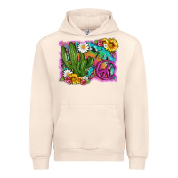 Sandshell cactus peace sign flowers and tie dye Urban Hoodie - Artiststas