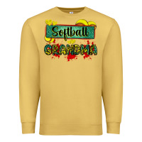 Antique Gold softball grandma with leopard Premium Sweatshirt - Zillion Design Studio
