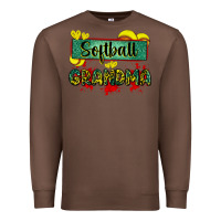 Chestnut softball grandma with leopard Premium Sweatshirt - Zillion Design Studio