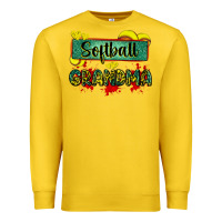 Lemon softball grandma with leopard Premium Sweatshirt - Zillion Design Studio