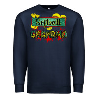 Navy softball grandma with leopard Premium Sweatshirt - Zillion Design Studio