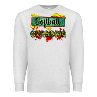 Oatmeal Heather softball grandma with leopard Premium Sweatshirt - Zillion Design Studio