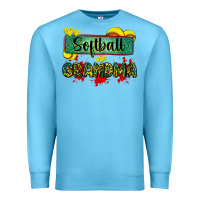 Ocean Blue softball grandma with leopard Premium Sweatshirt - Zillion Design Studio