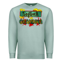 Seafoam softball grandma with leopard Premium Sweatshirt - Zillion Design Studio
