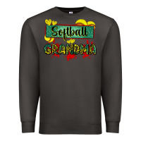 Smoke softball grandma with leopard Premium Sweatshirt - Zillion Design Studio