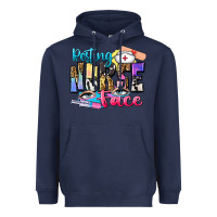 Navy resting nurse face Heavyweight Hoodie - Zillion Design Studio