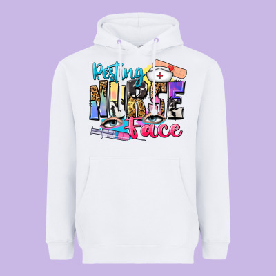 Resting Nurse Face Heavyweight Hoodie Designed By Zillion Design Studio