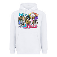White resting nurse face Heavyweight Hoodie - Zillion Design Studio