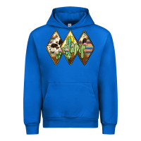Cobalt cactus serape cowhide Urban Hoodie - JahusDesignShop