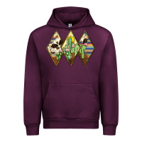Mauve Wine cactus serape cowhide Urban Hoodie - JahusDesignShop