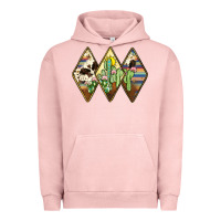 Pigment Salmon cactus serape cowhide Urban Hoodie - JahusDesignShop