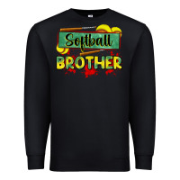 Black softball brother Premium Sweatshirt - Zillion Design Studio