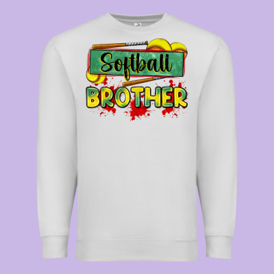 Softball Brother Premium Sweatshirt Designed By Zillion Design Studio