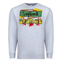 Heather Grey softball brother Premium Sweatshirt - Zillion Design Studio