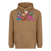 Toasted Coconut peace love nursing Heavyweight Hoodie - Zillion Design Studio
