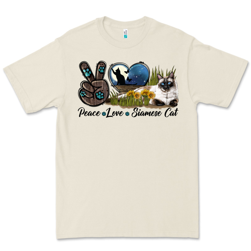 Peace Love Siamese Cat Premium Tee by LillyAllenDesigns | Teevron