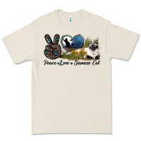 Bone Peace Love Siamese Cat Premium Tee - LillyAllenDesigns