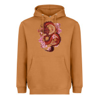 Meerkat red dragon and sakura cherry blossoms Heavyweight Hoodie - RanaPortraitStore