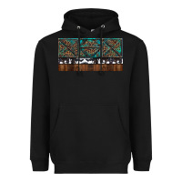 Black Rusty Sunflowers with Cowhide and Turquoise Heavyweight Hoodie - RanaPortraitStore