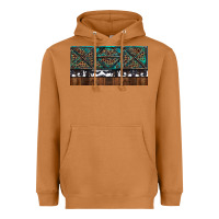 Meerkat Rusty Sunflowers with Cowhide and Turquoise Heavyweight Hoodie - RanaPortraitStore