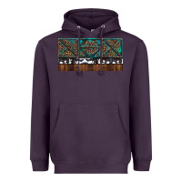 Plum Rusty Sunflowers with Cowhide and Turquoise Heavyweight Hoodie - RanaPortraitStore