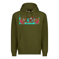 Army Green western nurse libbey glass Premium Hoodie - BundleAndBundleShop
