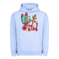 Pigment Grape Ice cactus peace sign flowers and butterflys Urban Hoodie - Artiststas