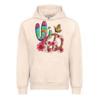 Sandshell cactus peace sign flowers and butterflys Urban Hoodie - Artiststas