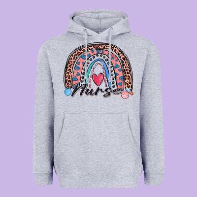 Nurse Rainbow Heavyweight Hoodie Designed By Zillion Design Studio