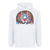 White nurse rainbow Heavyweight Hoodie - Zillion Design Studio