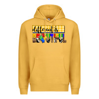 Mustard different is beautiful Premium Hoodie - AdoDesignShop