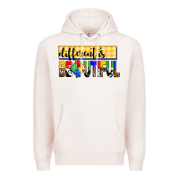 Pale Pink different is beautiful Premium Hoodie - AdoDesignShop