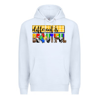 White different is beautiful Premium Hoodie - AdoDesignShop