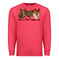 Cardinal peace love shiba inu Premium Sweatshirt - RanaPortraitStore